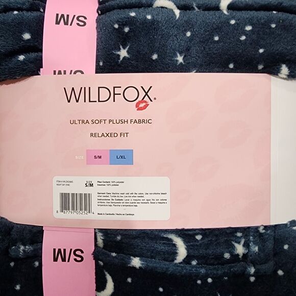 Winter Relaxed Fit Oversized‎ Ultra Soft Plush Hooded Lounger Night Sky Size S/M - Picture 7 of 9